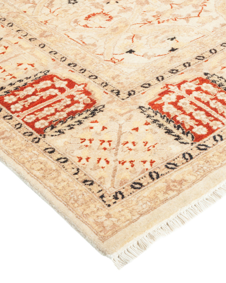 Mogul, One-of-a-Kind Hand-Knotted Area Rug Ivory, 5'0"x7'9"
