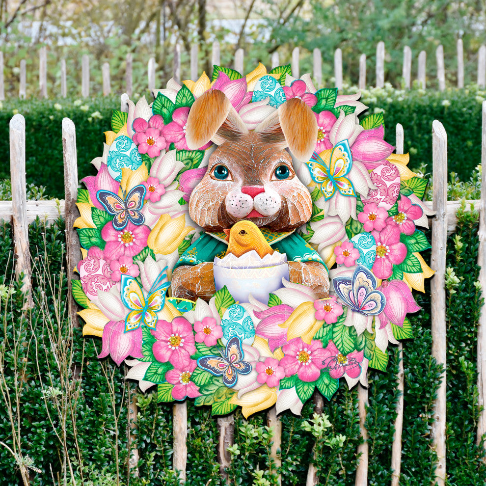 Bunny Wreath Door Hanger