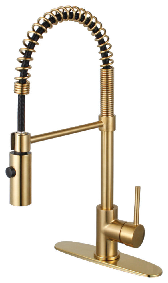 LS8773DL Concord Single-Handle Pre-Rinse Kitchen Faucet, Brushed Brass