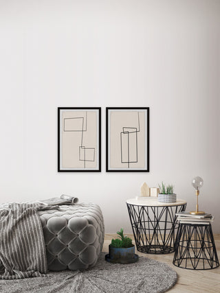 Unbroken Lines Diptych, 2-Piece Set, 16x24 Panels