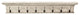 Rustic Antiqued Ivory Eight Hook Hanging Coat Rack