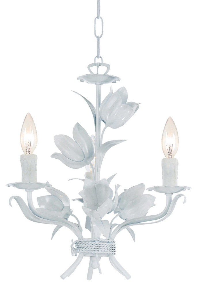 Southport 3 Light Wet White Mini Chandelier
