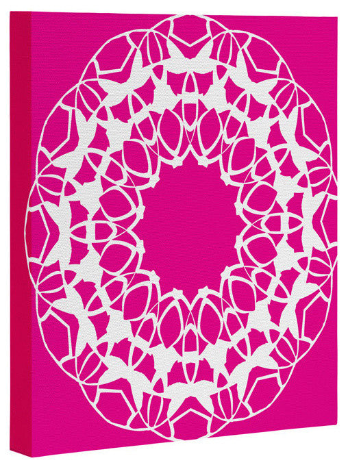 Deny Designs Karen Harris Mod Medallion Magenta Art Canvas