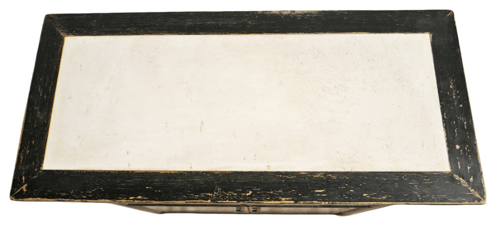 Marble Top Black Rustic Nightstand