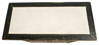 Marble Top Black Rustic Nightstand