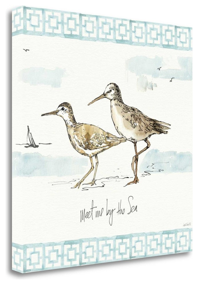 "Sandpiper Sea IV" By Anne Tavoletti, Giclee Print on Gallery Wrap Canvas