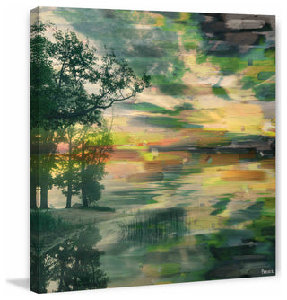 "Lakeside Trees" Fine Art Canvas Print, 24"x24"