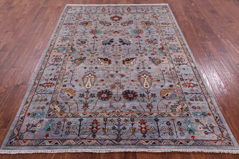 5' 8" X 7' 10" Persian Tabriz Handmade Wool Rug Q11275