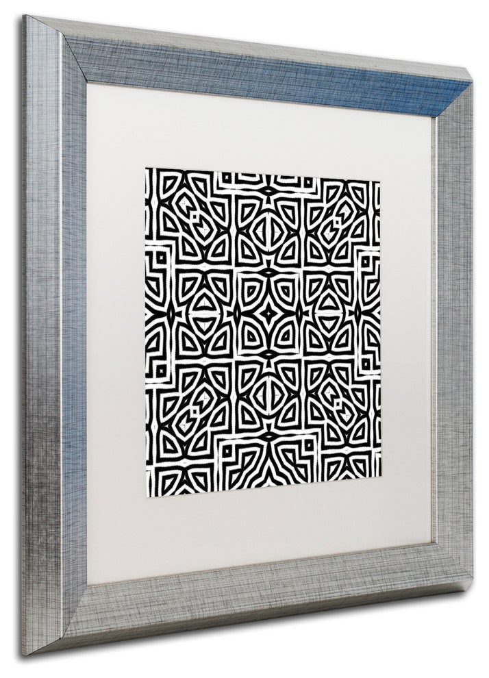 Color Bakery 'Alhambra' Art, Silver Frame, White Matte, 16"x16"