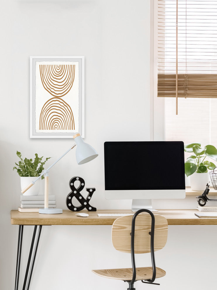 "Circles Meet" Framed Painting Print, 12x18