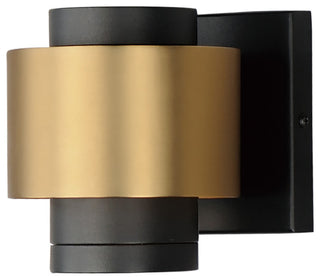 ET2 E34752 Reveal Outdoor 5" Tall LED Wall Sconce - Black / Gold