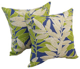 17" Square Polyester Outdoor Throw Pillows, Set of 4, Eastbluff Cobalt