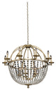 Pendolo 37x33" 15-Light Transitional Chandelier, Brushed Champagne Gold