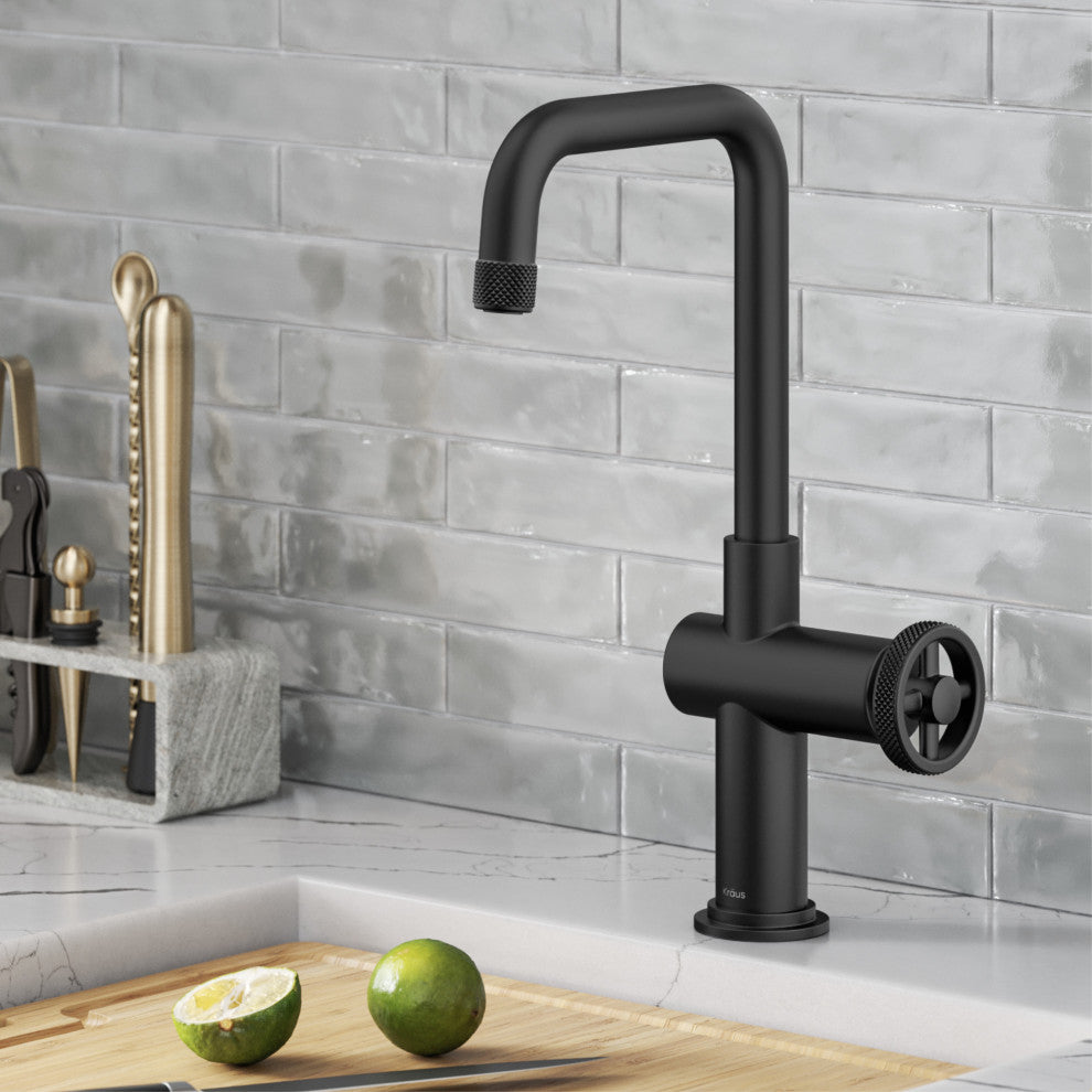 Urbix Bridge Kitchen Faucet, Matte Black, Kpf-3127mb