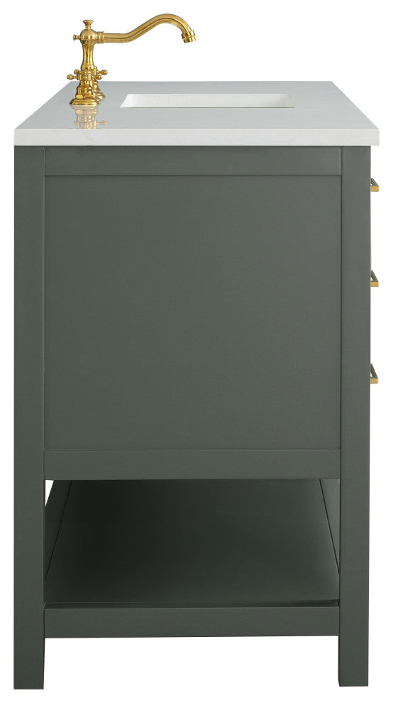Arlo 60" Bathroom Vanity, Vintage Green