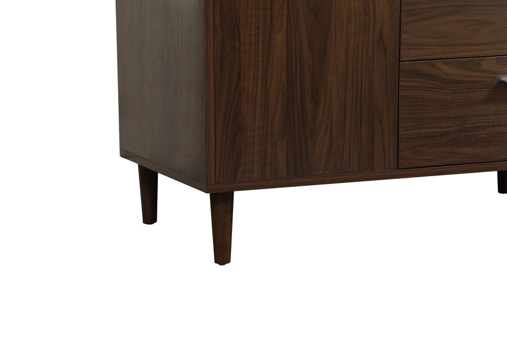 Home Living Modern Natural Oak-Light Bathroom Vanity, Walnut, 42"