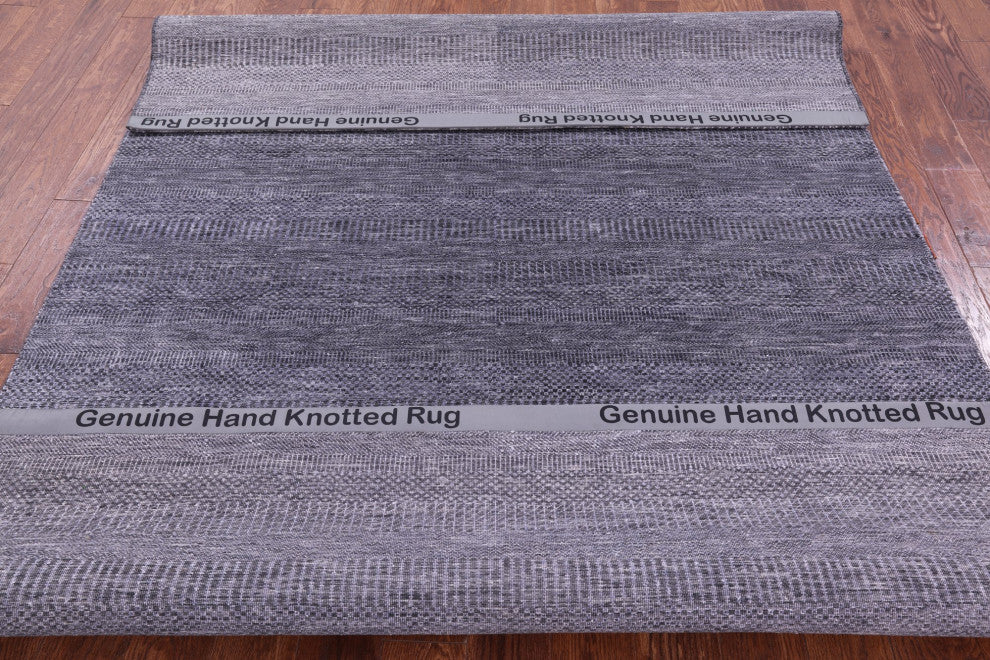 6' 1" X 9' 0" Wool and Silk Savannah Grass Handmade Rug Q11953