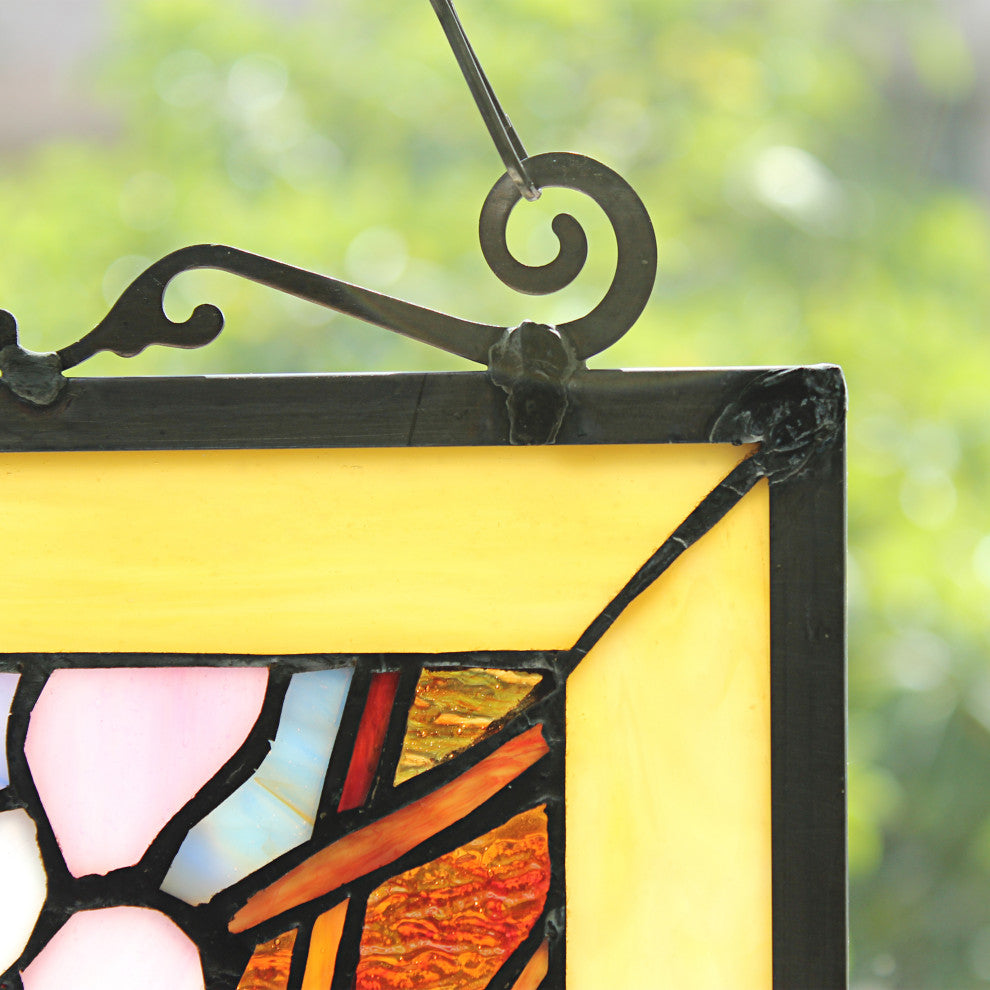 CHLOE Lighting SPRING VALLEY Tiffany-Style Stained Glass Panel