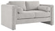 Modway Visible Upholstered Modern Polyester Fabric Loveseat in Light Gray