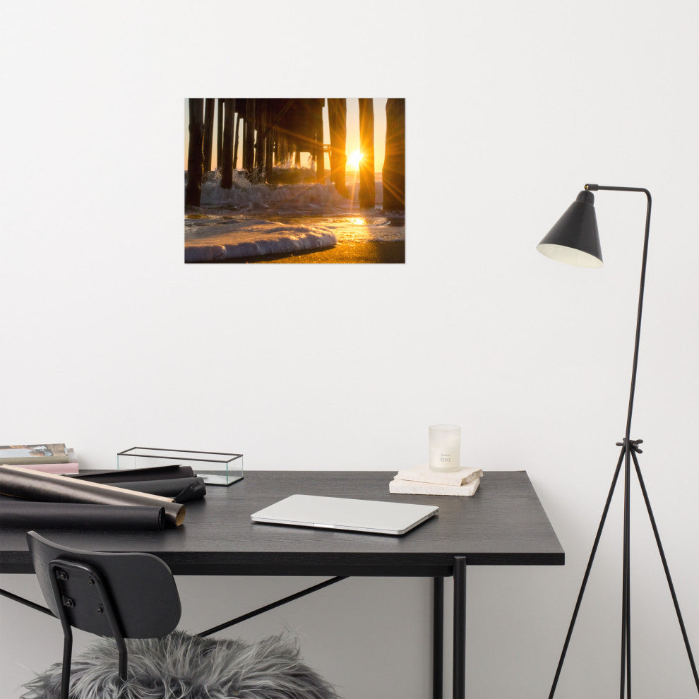 Sea Foam In The Sunlight Landscape Photo Unframed Wall Art Print, 18" X 24"