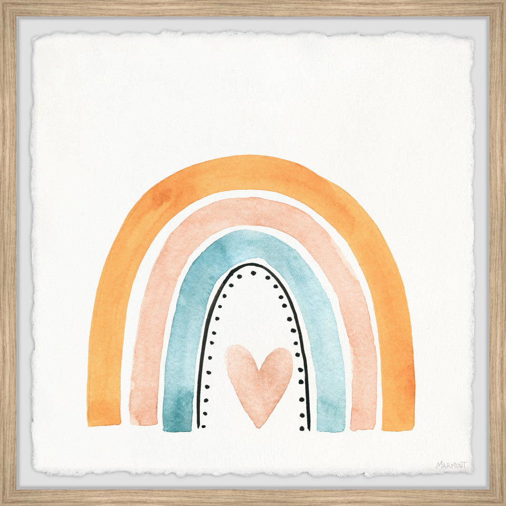"Heart of a Rainbow" Framed Painting Print, 32x32