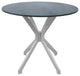 Swivel Counter Metal Pub Set - M-70 Stools 26" or 30", Watusi Aquatint - White, 26", Crackle Glass