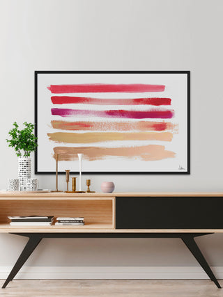 "Hues of Lipstick" Floater Framed Painting Print, Canvas, 60"x40"