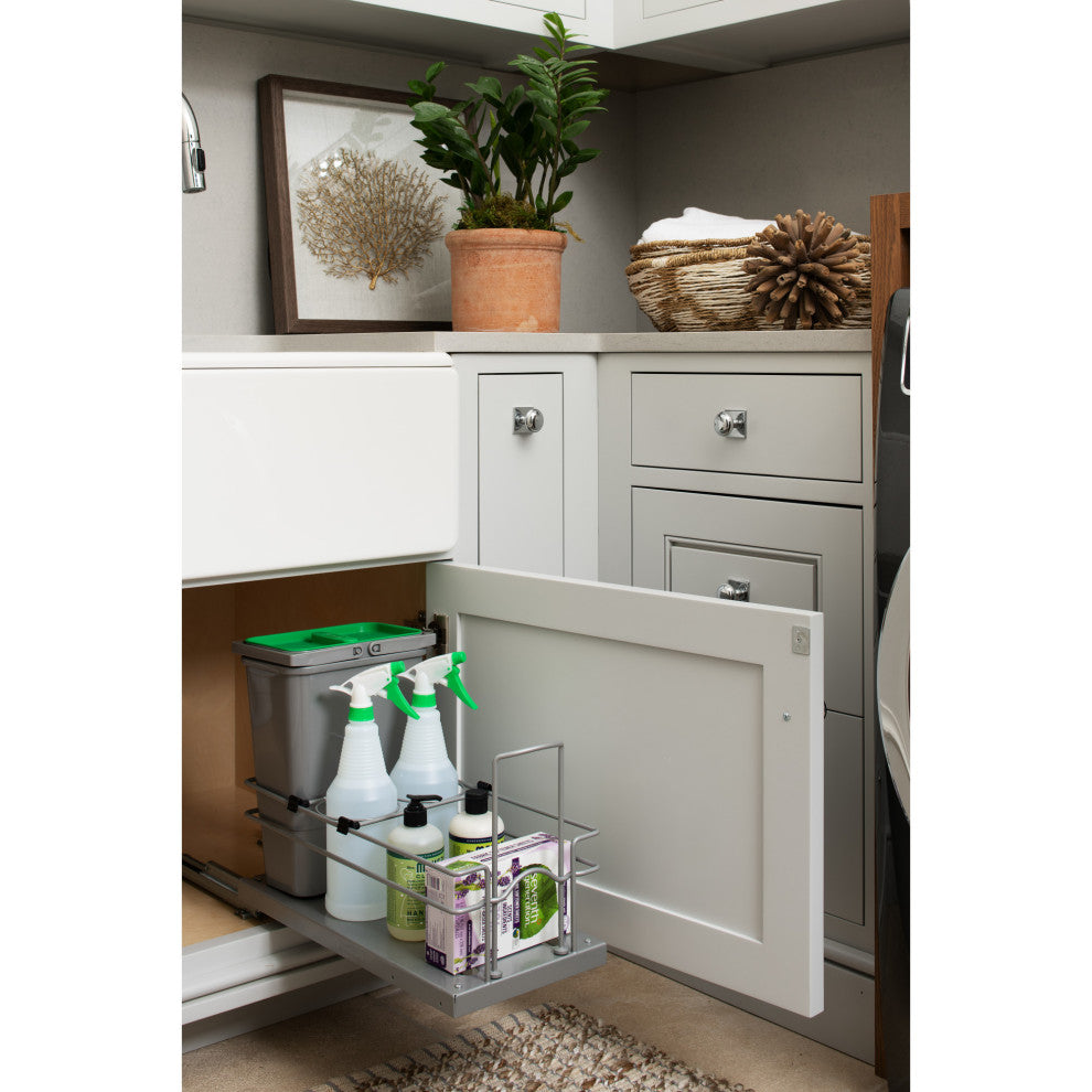 Undersink Pull Out Cleaning Organizer With Soft Close