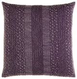 Surya Washed Waffle Medium Purple Pillow Shell With Polyester Insert 20"H X 20"W