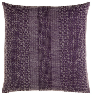 Surya Washed Waffle Medium Purple Pillow Shell With Polyester Insert 20"H X 20"W