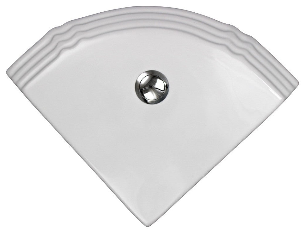 Dual Flush Corner Toilet Tank White Sheffield Grade A Vitreous China