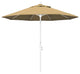9' Matted White Collar Tilt Lift Fiberglass Rib Aluminum Umbrella, Olefin, Champagne