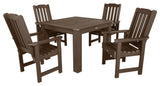 Lehigh 5-Piece Square Dining Set, Weathered Acorn