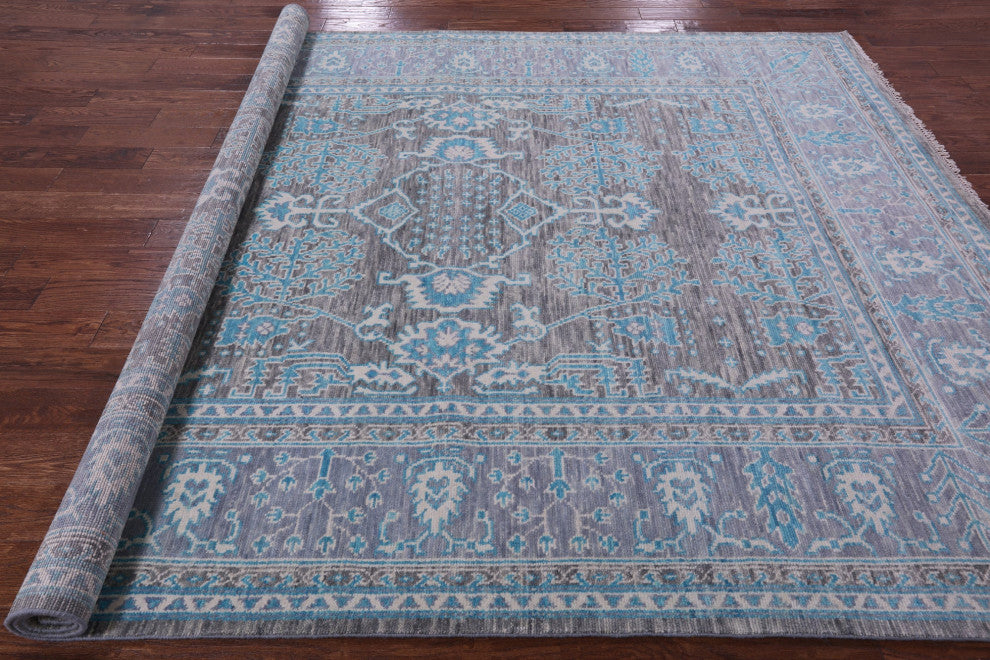 Turkish Oushak Handmade Wool Rug 8' 1" X 10' 0" - Q15864