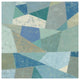 "Teal Geo Metric" Digital Paper Print by Silvia Vassileva, 32"x32"