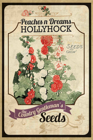 "Flower Packet Hollyhock" Painting Print on Canvas