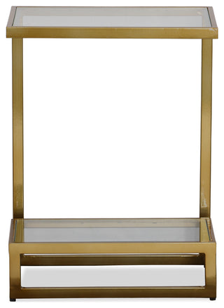 Uttermost Musing Brushed Brass Accent table