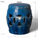 Eternity Marine Blue Round Ceramic 19" Garden Stool