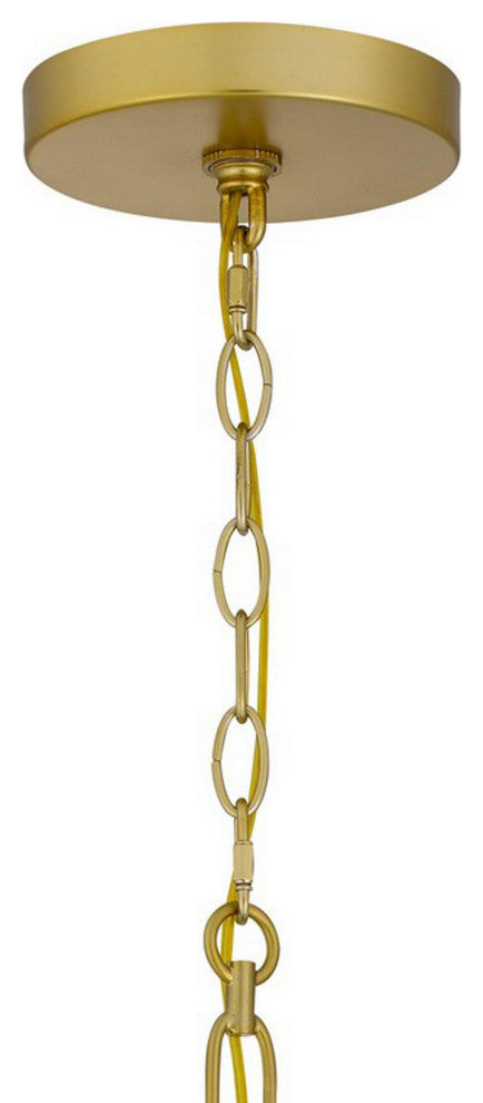 Benzara BM282187 8" Pendant Ceiling Light Fixture, Glass Shade, Adjustable