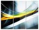 "Glittering Yellow Pattern" Digital Metal Wall Art, 3 Panels, 36"x28"
