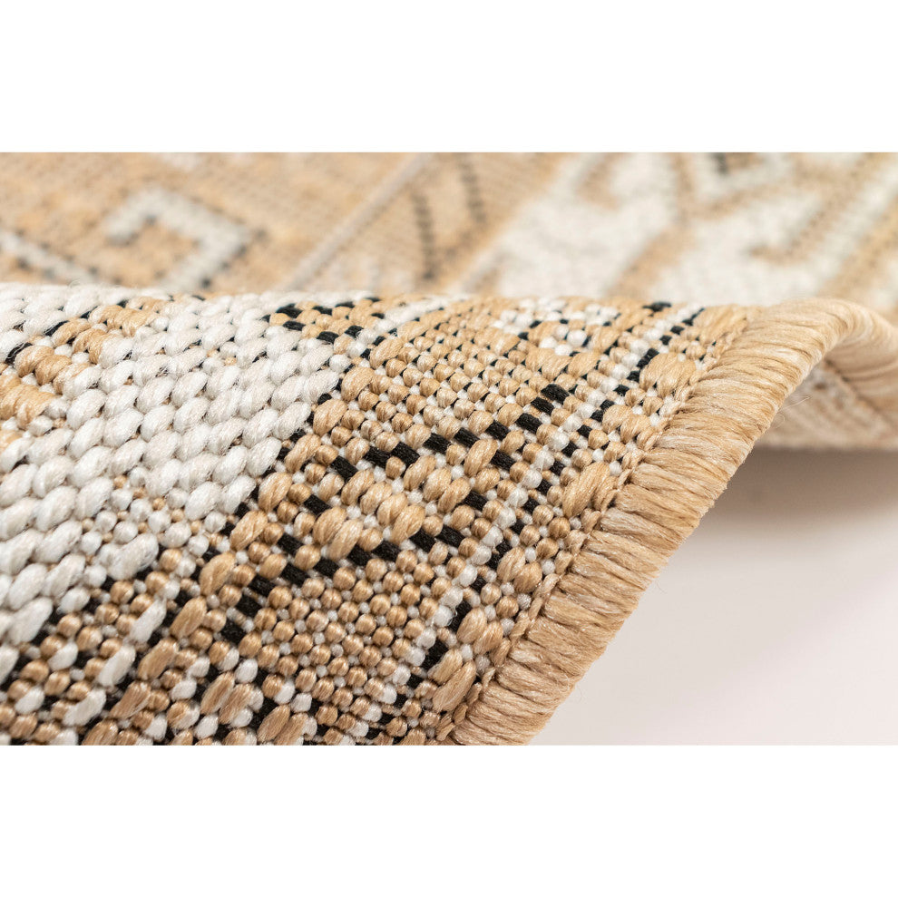 Carmel Kilim Indoor/Outdoor Rug, Sand, 4'10"x7'6"
