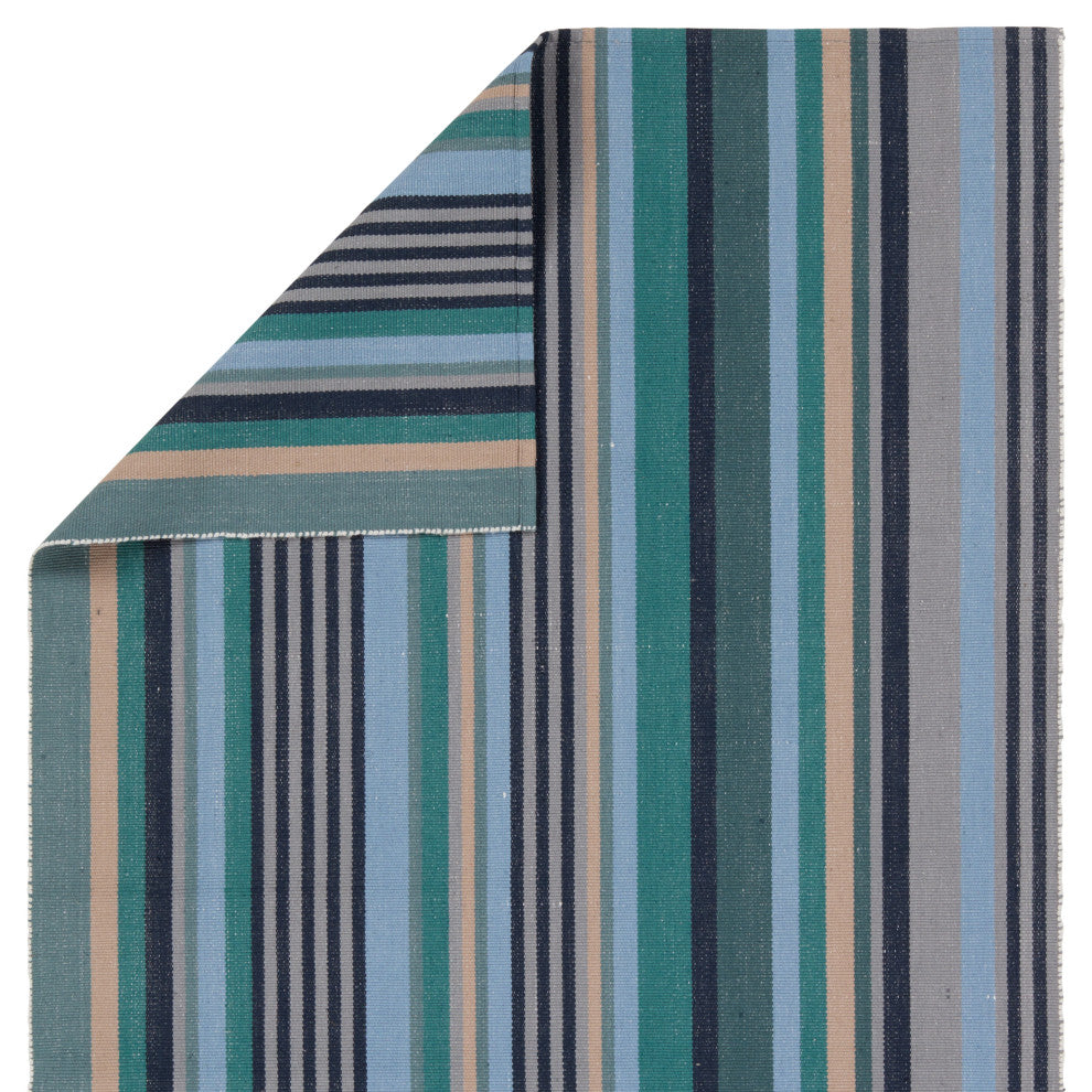 Vibe by Jaipur Living Sergio Handmade Striped Teal/Blue Area Rug 4'X6'