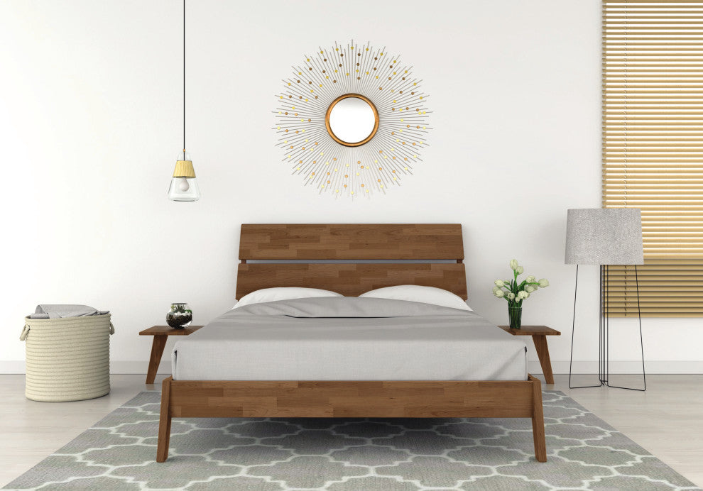 Linn Bed, Saddle Cherry, King