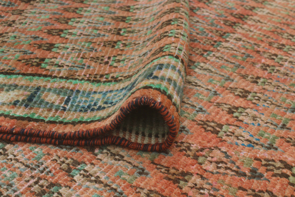 Semi-Antique Ilker Rust/Blue Runner, 3'4x9'7