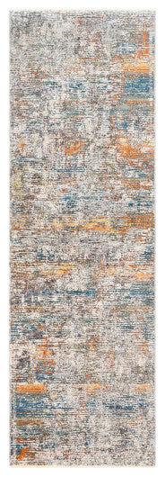 Surya Presidential PDT-2305 3'3"x10' Rug, Blue/Burnt Orange/Peach/Pale Blue/Gray
