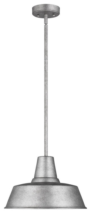 Barn Light 1-Light Outdoor Pendant, Weathered Pewter