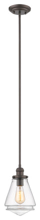 GABRIELLA Transitional 1 Light Rubbed Bronze Ceiling Mini Pendant 7inches Wide