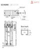 Sliding Pocket Door 30 x 96, Lucia 1299 White & Mirror, Rails