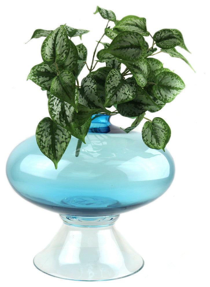 Aurora Glass Centerpiece Bowl, Aqua