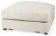 39" Beige Polyester And Brown Cocktail Ottoman